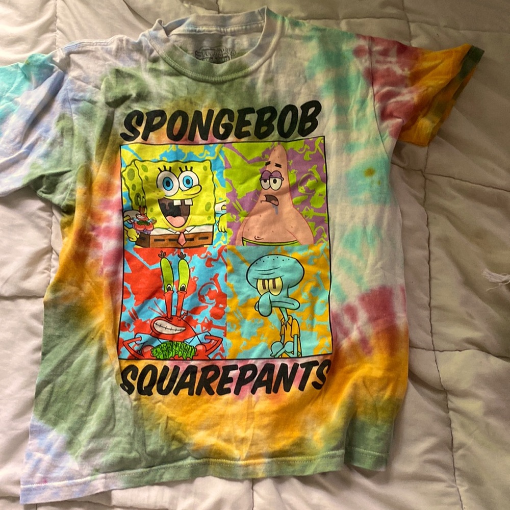 tie dye spongebob shirt